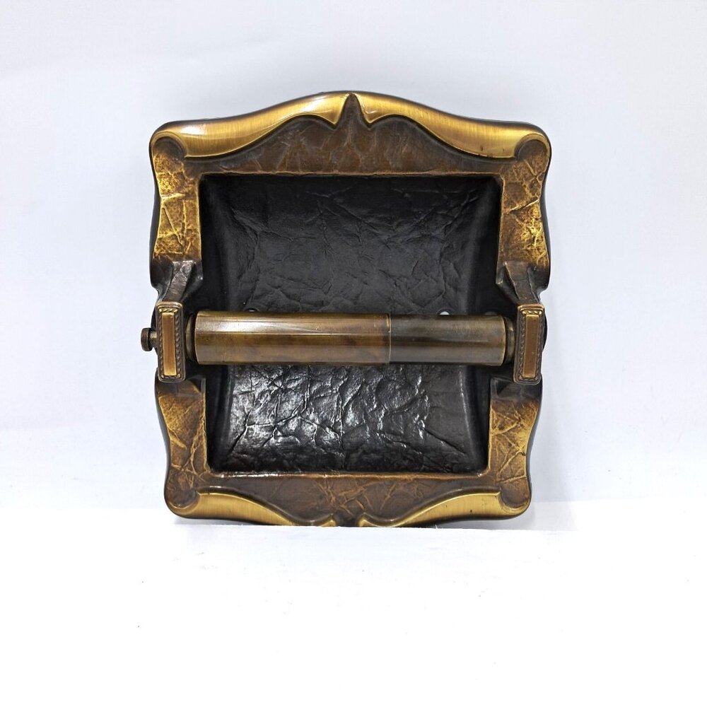 AMEROCK Carriage House Recessed Brass Toilet Paper Holder Vintage